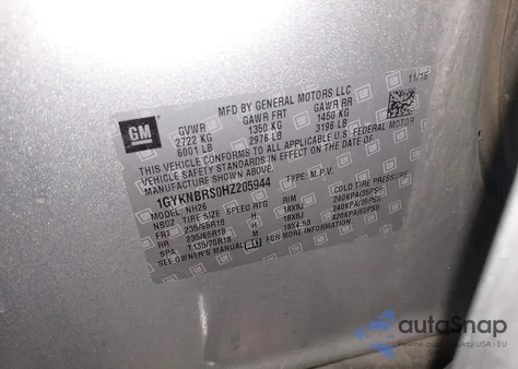 2017 Cadillac Xt5 Luxury z USA, uszkodzony, nr VIN 1GYKNBRS0HZ205944